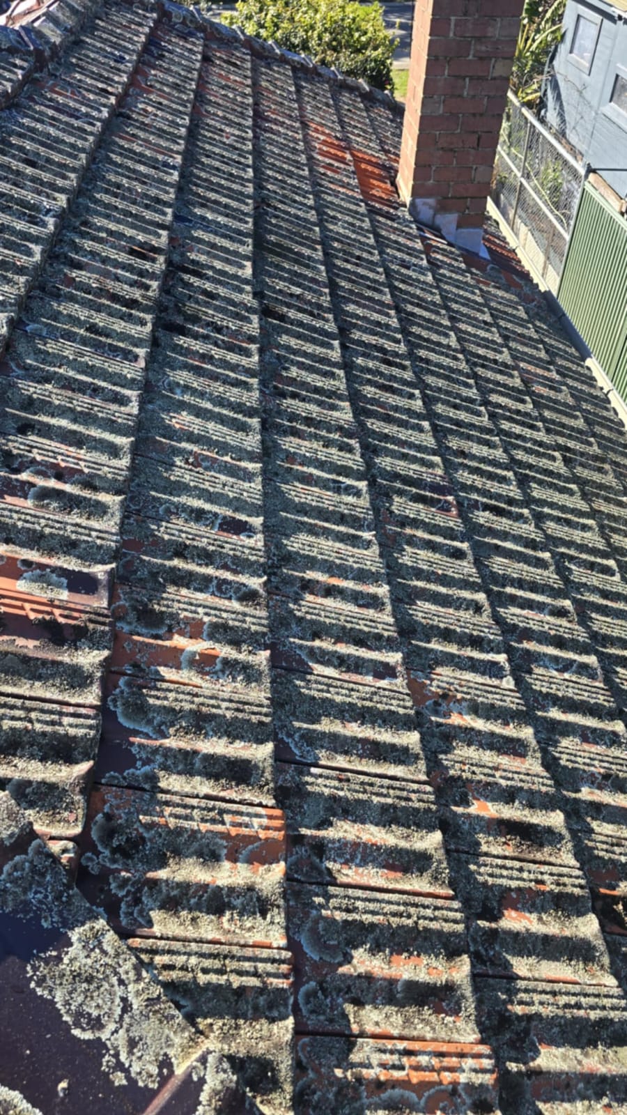 Roof High Pressure & Soft Wash before cleaning, job 3